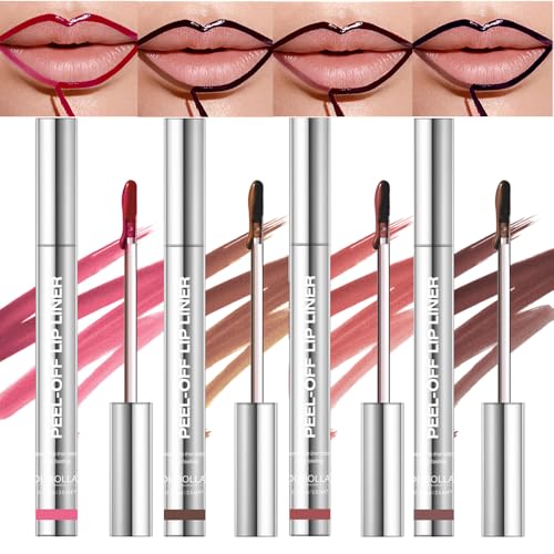 BANGFENG 4Pcs Peel Off Lip Liner Stain Set