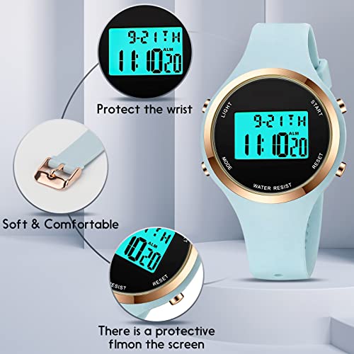 XCZAP Outdoor Sport Watches Alarm Clock Waterproof LED Digital - Product Imagery