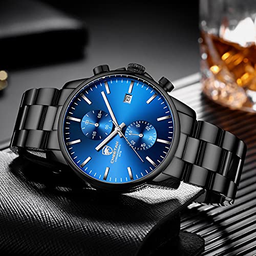 GOLDEN HOUR Fashion Business Mens Watches with Stainless Steel - Product Imagery
