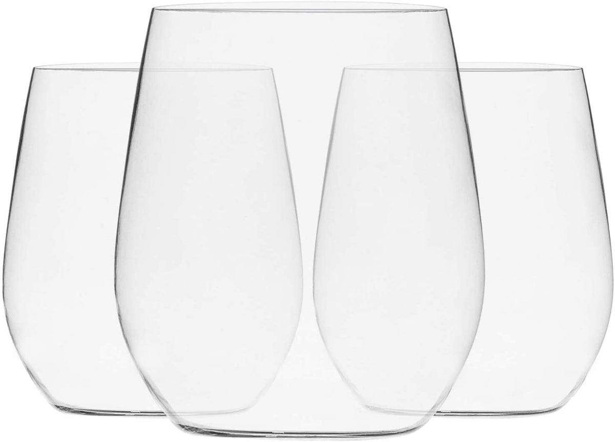 Munfix Disposable Plastic Wine Glasses Stemless 12 oz Clear - Munfix Official Imagery - 8