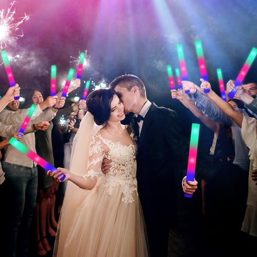 28PCS LED Foam Glow Sticks, Foam Light up Sticks Bulk Party Pack - Product Imagery