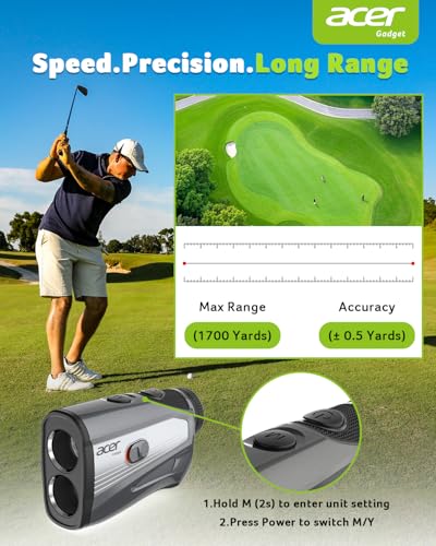 Acer Gadget Golf Rangefinder with Slope On/Off, 800/1200Yards, - Product Imagery
