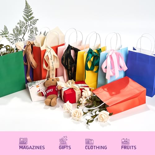 32 Pack Paper Gift Bags with Handles, 5.8"×3.2"×8.25" Party - Product Imagery