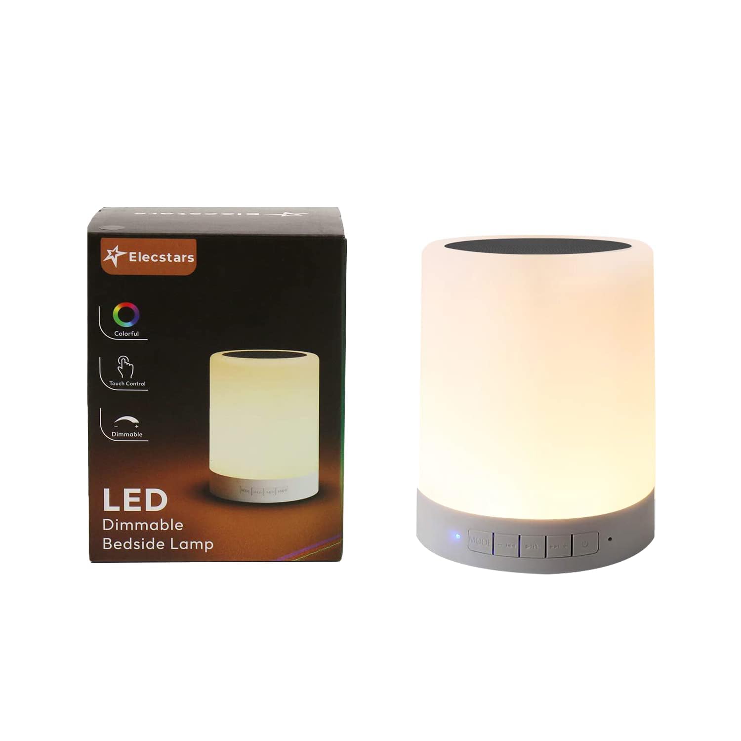 Elecstars Night Light with Bluetooth Speaker, Touch Lamp Rechargeable - View 7