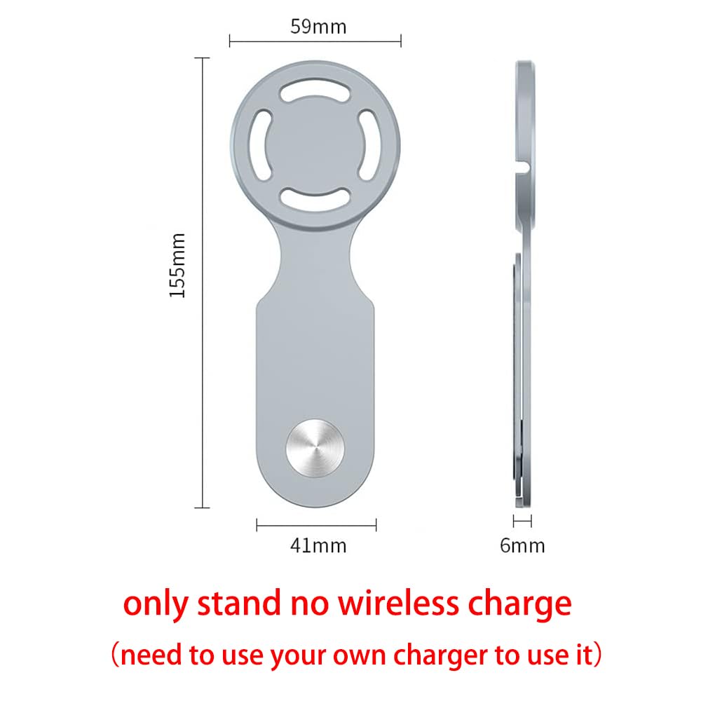 Black and grey 2-piece laptop and phone holder set by 4every, foldable portable stand for MacBook, iPad, and iPhone with adhesive mount.