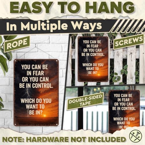 8x12 Inch Aluminum Metal Sign, Motivational Wall Art Decor, - Product Imagery