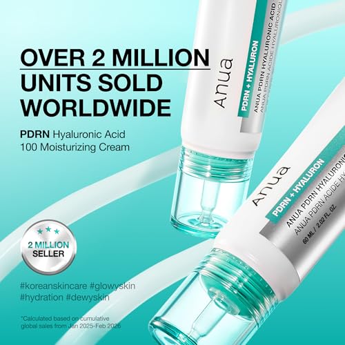 Anua PDRN Hyaluronic Acid 100 Moisturizing Cream, 2.02 fl oz | - Product Imagery