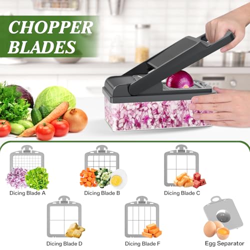 HomeHacks Veggie Chopper Vegetable Cutter, 15 in 1 Kitchen - Product Imagery