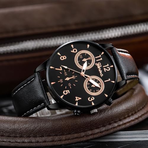 Men and Women’s Watches Fashion Casual Leather Quartz Wrist - Product Imagery