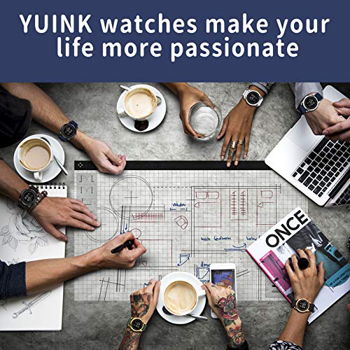 YUINK Mens Watch Ultra-Thin Digital Sports Watch Waterproof - Product Imagery