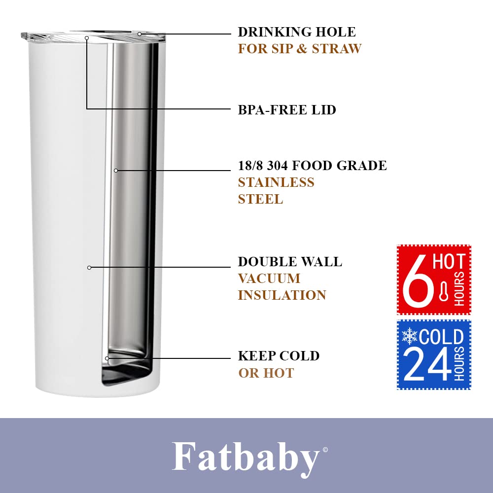Retirement Tumbler for Women – 20oz Insulated Skinny Cup