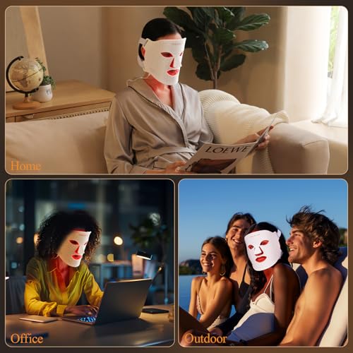 MEGELIN 7 Colors Led Light Therapy Facial Mask, Face Light - Product Imagery