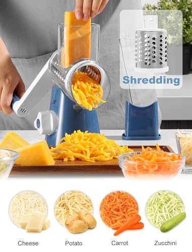 GDL Cheese Grater Hand Crank, Rotary Cheese shredder, Vegetable - Product Imagery