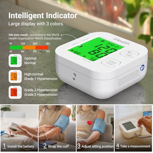 iHealth Track Smart Upper Arm Blood Pressure Monitor with - Product Imagery