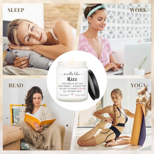 Teen Girls Teen Boys Gifts, Lavender Rizz Candle for Gen Z - Product Imagery
