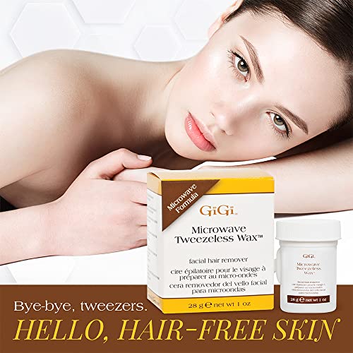 GiGi Microwave Tweezeless Wax - Non-Strip Facial Hair Remover, - Product Imagery