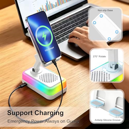 Wireless Induction Speaker, 5-in-1 Bluetooth Speaker with Phone - Product Imagery