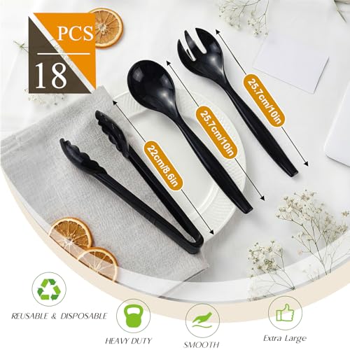 Plastic Serving Utensils Set, Disposable Tongs Spoons for Buffet - Product Imagery