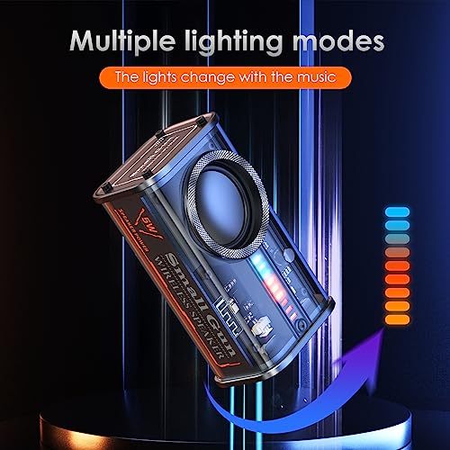 Portable Bluetooth Speaker with Lights, Transparent Wireless - Product Imagery