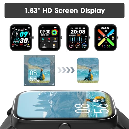 Smart Watch (Answer/Make Call): 1.85" Waterproof Fitness - Product Imagery