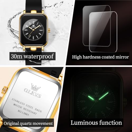 OLEVS Watch for Women Casual Fashion Silicone Strap Elegant - Product Imagery