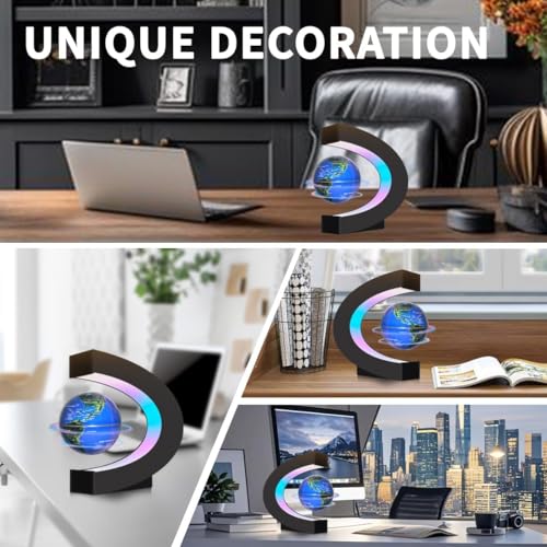Magnetic Levitating Floating Globe with LED Lights, Cool Tech - Product Imagery
