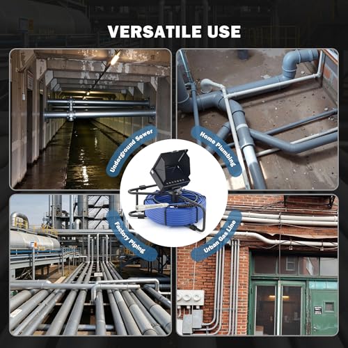 4.3" Sewer Camera, Sewer Inspection Camera with 100 ft. Cable & - Product Imagery