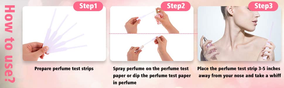 600 Perfume Test Strips White Perfume Paper Strips Premium - Product Imagery