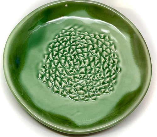 Premium Ceramic Garlic Grater Plate Set - Turquoise Mountain - Product Imagery