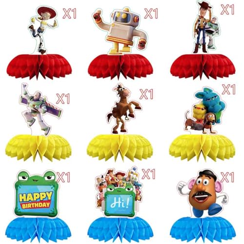 For Toy Story Birthday Party Supplies , 9Pcs Honeycomb - Product Imagery
