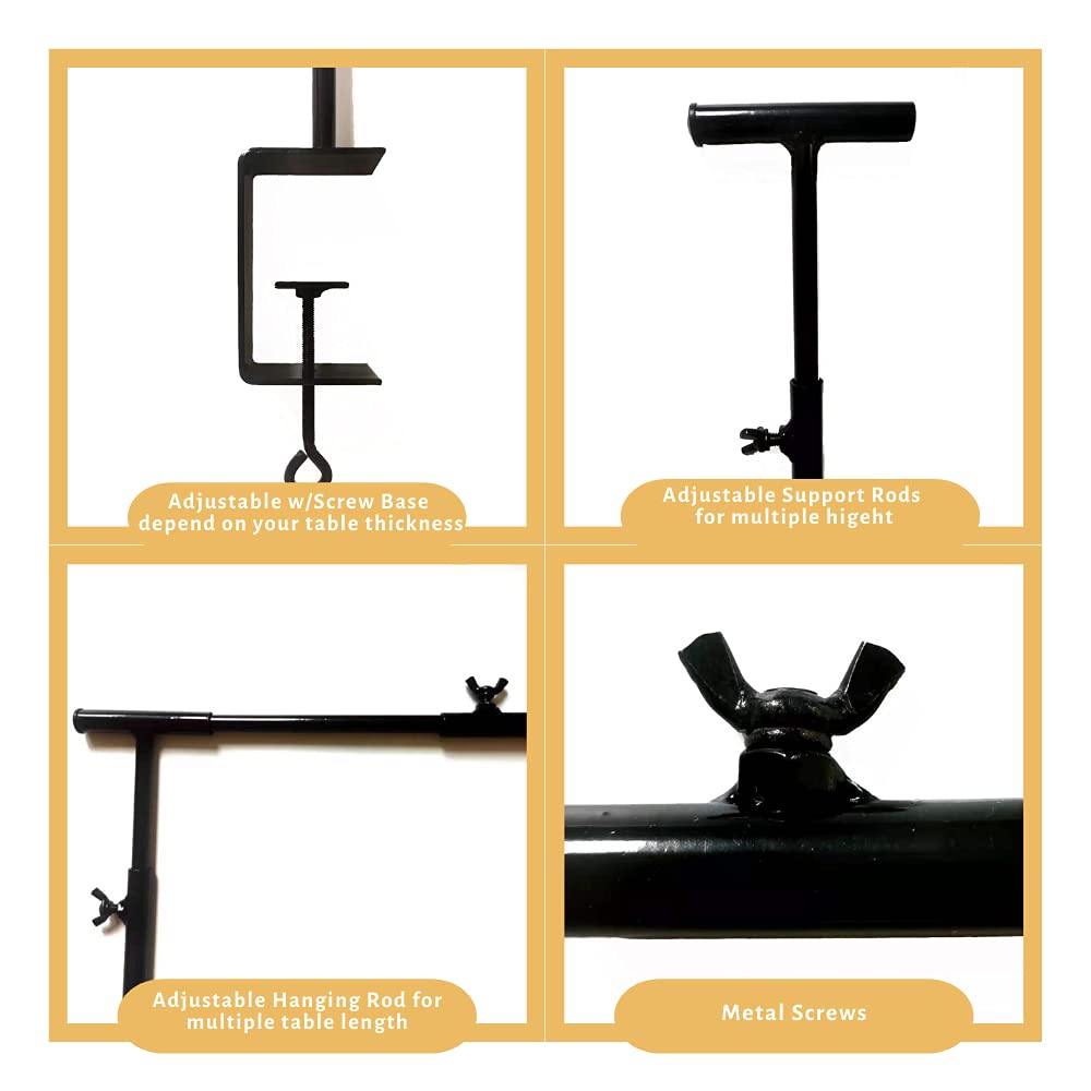 Over The Table Rod Stand with Clamps 49 102 Adjustable Metal - Hopesun Official Imagery - 5