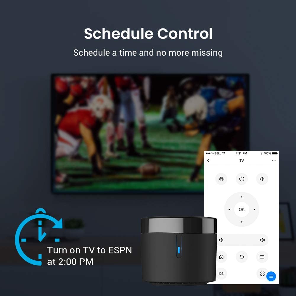 BroadLink RM4mini IR Smart Home Hub AC Univeral Remote with - Broadlink Official Imagery - 8