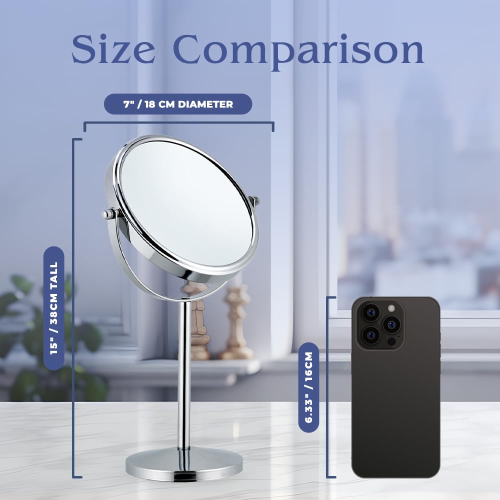 Double Sided 10X 1X Magnifying Mirror 7 x 14 - MIRRORVANA Official Imagery - 4