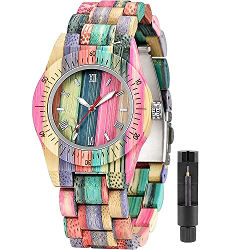 Tiong Womens Wooden Watch with All Wood Strap Analog Classic - Product Imagery