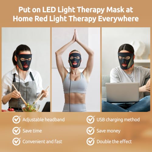 red Light Therapy for face,Ideal for Facial Wrinkles, Acne, and - Product Imagery