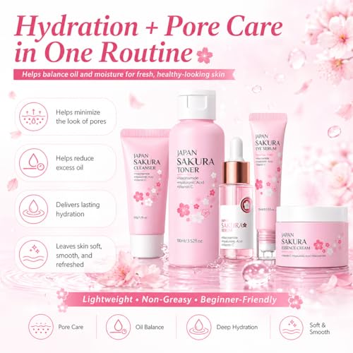 Japan Sakura Skincare Kit Gifts For Teen Girls - Gentle & - Product Imagery
