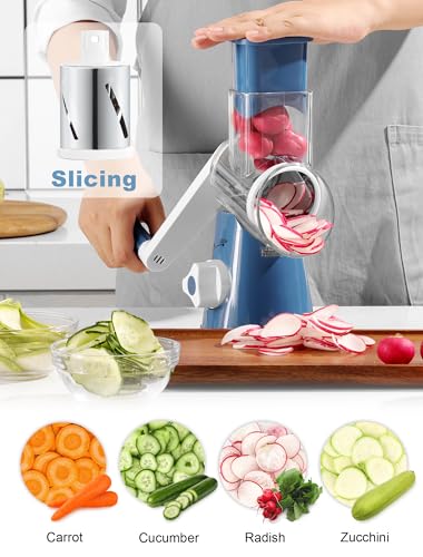 GDL Cheese Grater Hand Crank, Rotary Cheese shredder, Vegetable - Product Imagery