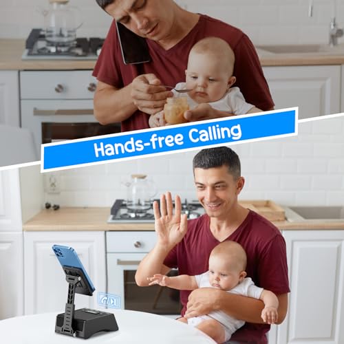 Foldable Cellphone Stand with Wireless Bluetooth Speaker - Product Imagery