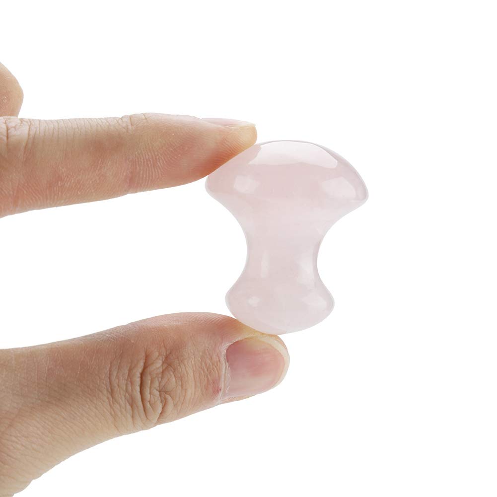 Massage Stone, Natural Pink Rose Quartz Crystal Massage Stone - Vikye
