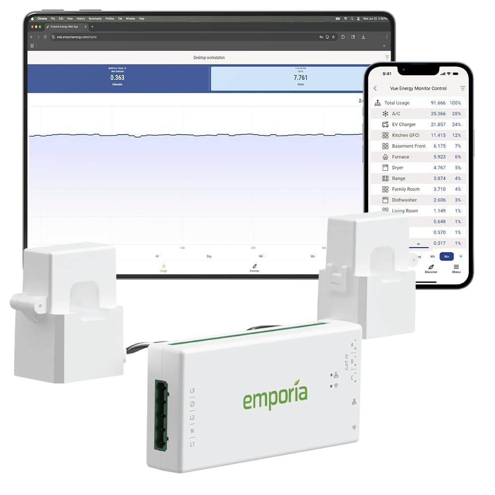 Emporia Vue 3 Home Energy Monitor - Smart Home Automation Module and Real Time E - EMPORIA Official Product View 8