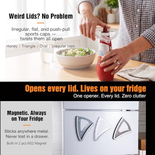 Patented Magnetic Jar Opener - Fridge Storage - Product Imagery