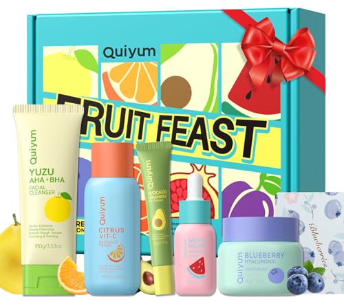 Fruit Skincare Set for Teen Girl, 5 Daily Routine Beauty Skin - Product Imagery