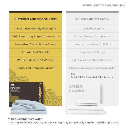 Mayfair Linen 100% Pure Egyptian Cotton Sheet Queen Size - - Product Imagery