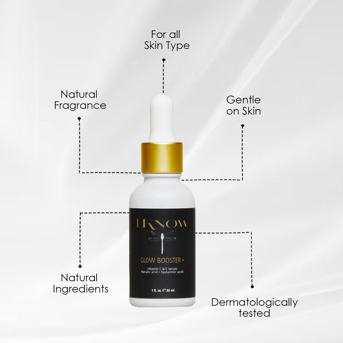 IKNOW Glow Booster Vitamin C and E Serum Hyaluronic Acid - IKNOW Official Imagery - 6