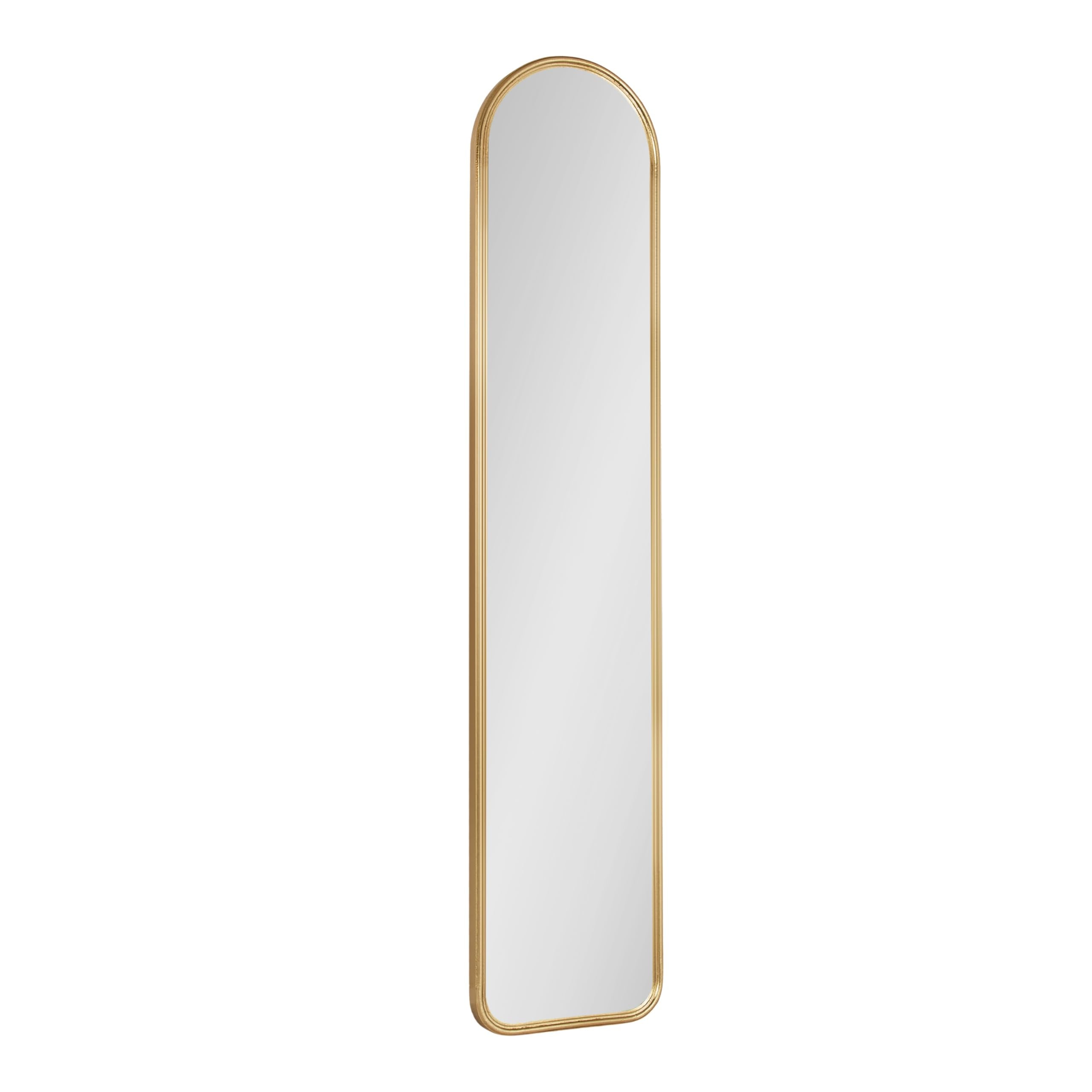 Kate and Laurel Caskill Slim Panel Wall Mirror; 8 x 38; Gold; - Product Imagery