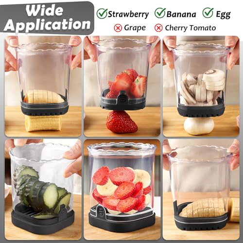 Creative Strawberry Slicer, Detachable Cutter with Push Plate - Product Imagery