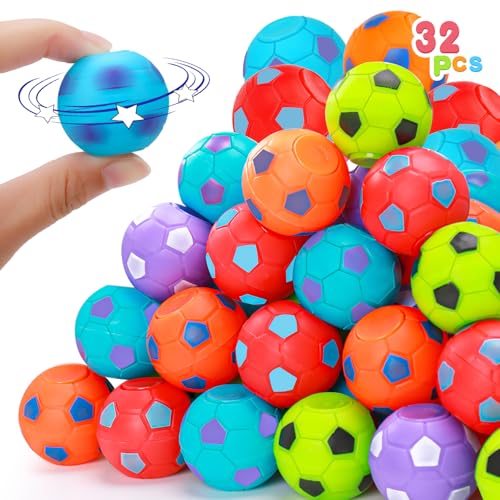 32PCS Fidget Spinner Soccer Balls Party Favors for Kids 4-8 8-12 - Product Imagery