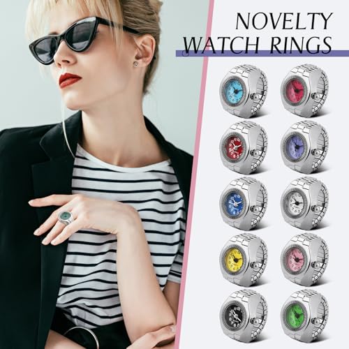 Landical 10 Pcs Finger Watches for Women Men - Product Imagery