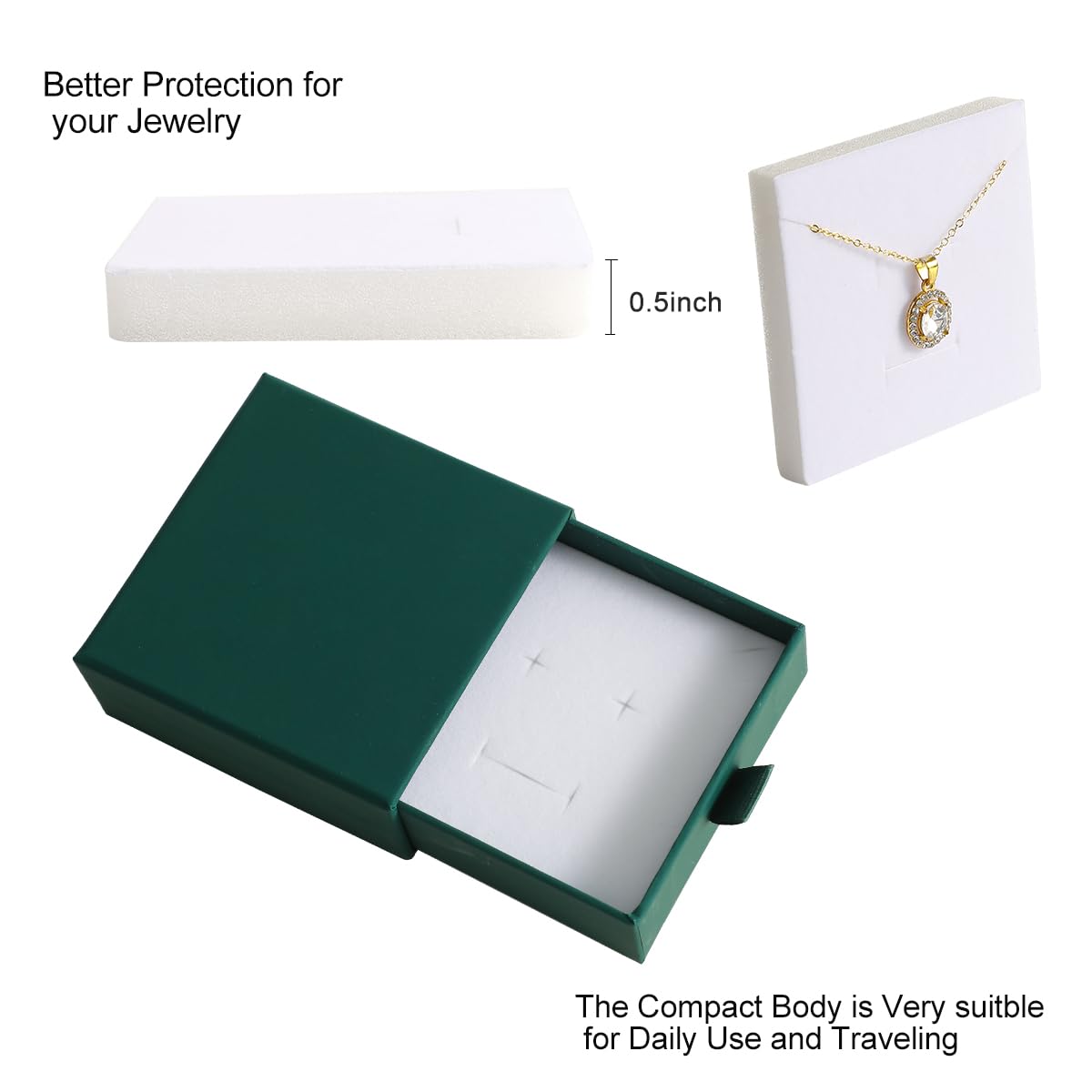 40Pcs Dark Green Small Jewelry Boxes 3 543 541 26in - Handmade Official Imagery - 6