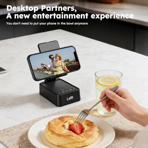 Gifts for Men Women, Phone Stand with Bluetooth Speaker & LED - Product Imagery